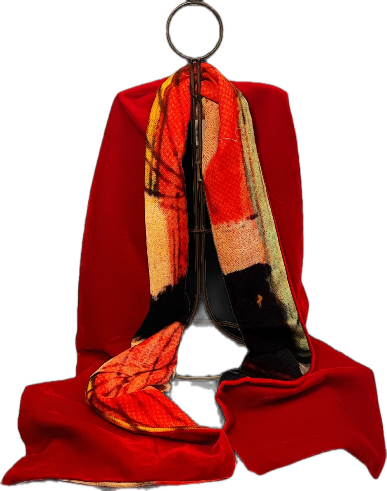 Stola double face in pashmina di lana