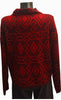 maglione in cashmere, rosso e bordaux