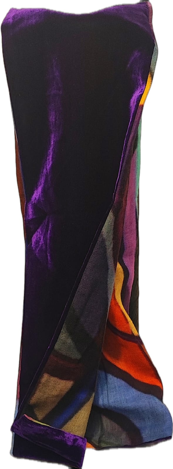 Stola in velluto e pashmina di lana